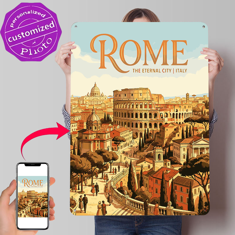 Travel Accessories Rome - Vintage Rome Travel Printed Poster Customized