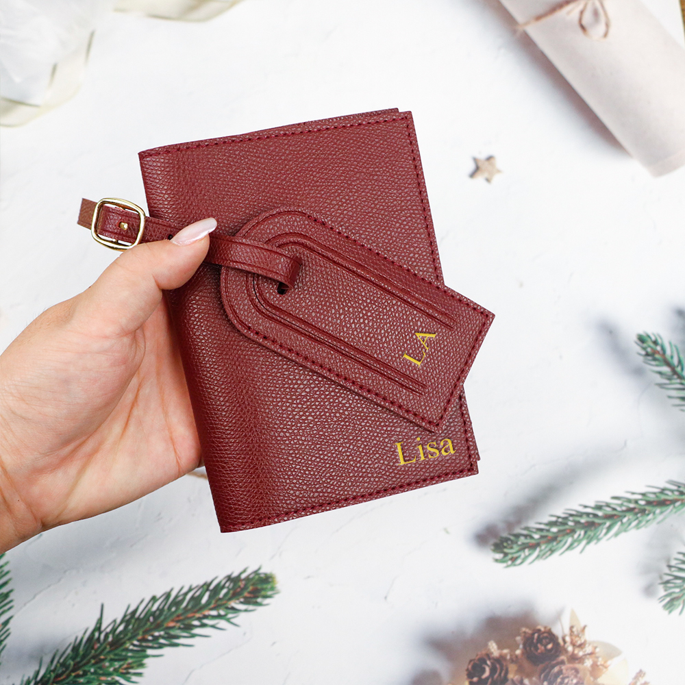 Customized letter pu leather a - Travel Accessories Gift Set review and price