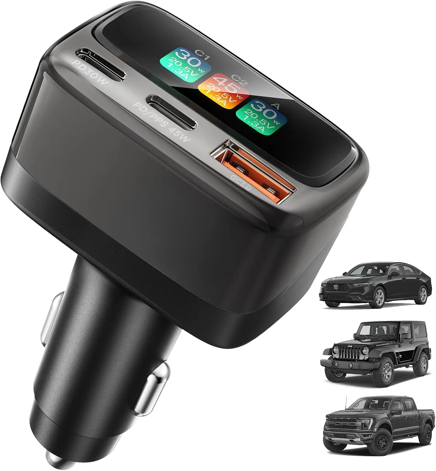 105W USB C Car Charger with Di - Travel Accessories Gifts review and price