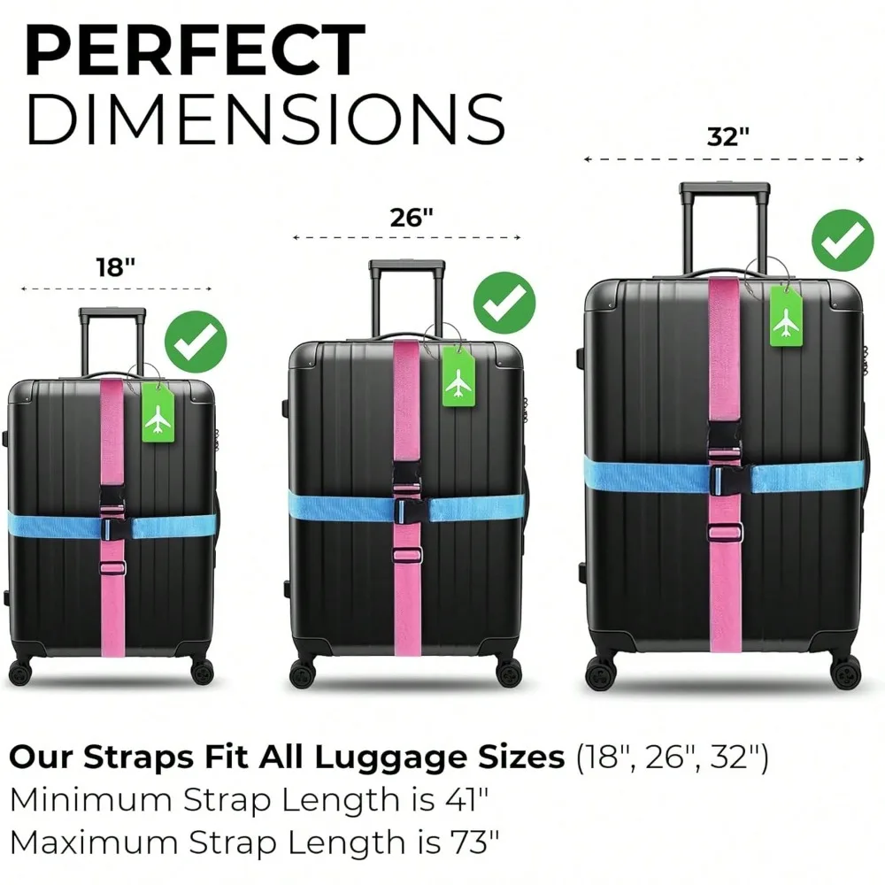 Luggage Strap Set with Luggage - Travel Accessories Gift Set review and price