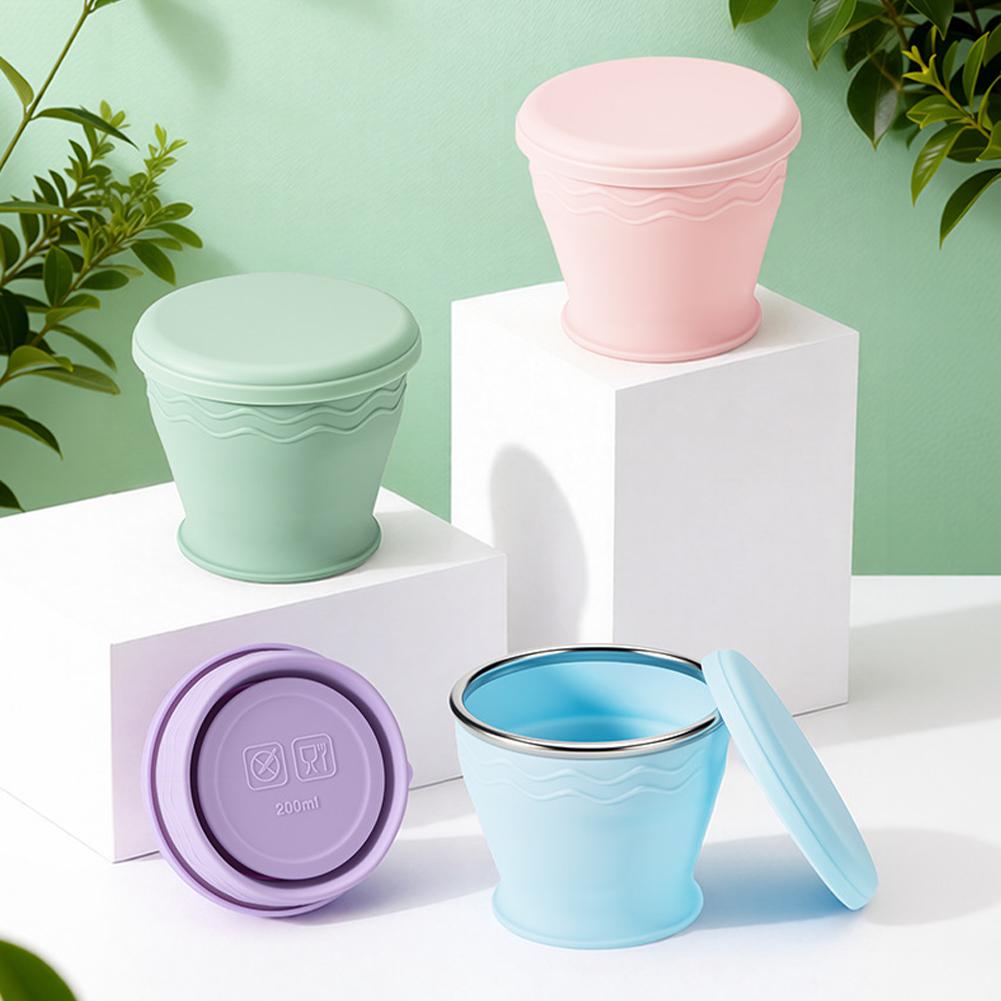 Foldable Silicone Cup With Lid - Water Bottle Collapsible review and price