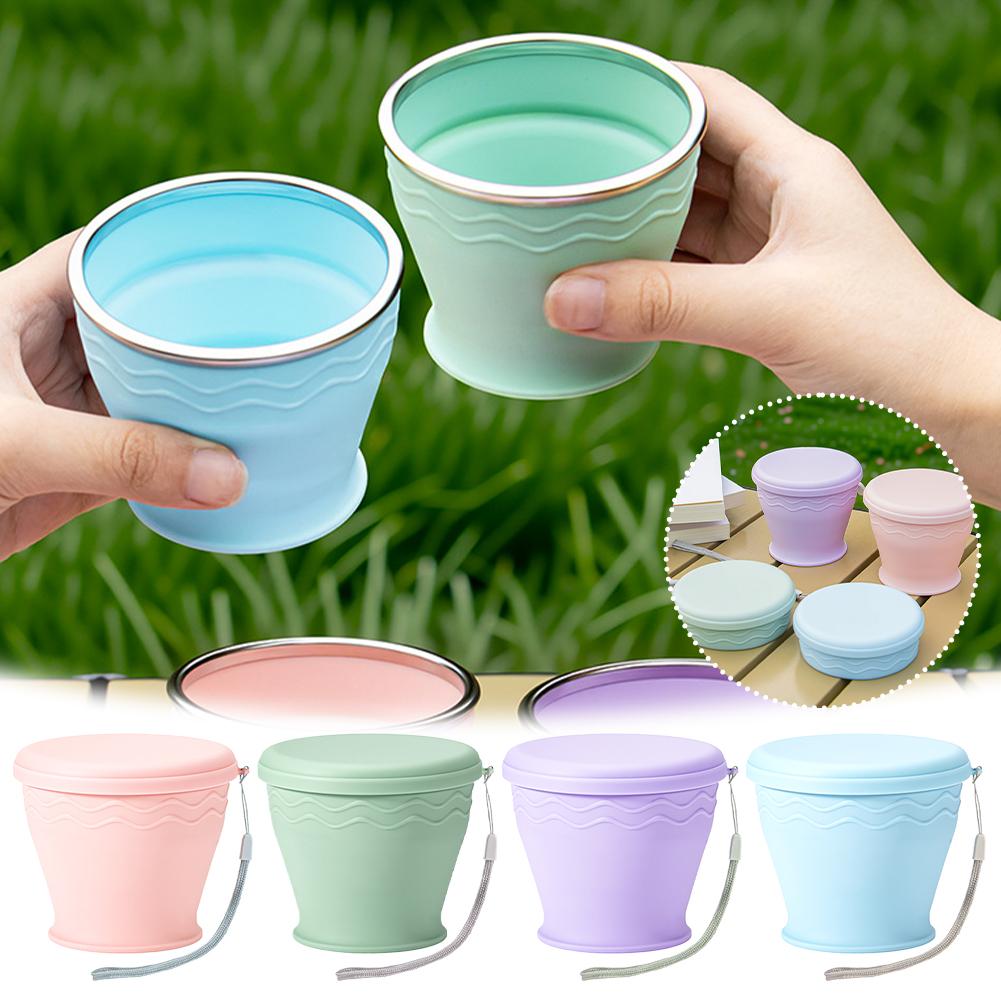 Foldable Silicone Cup With Lid - Water Bottle Collapsible review and price