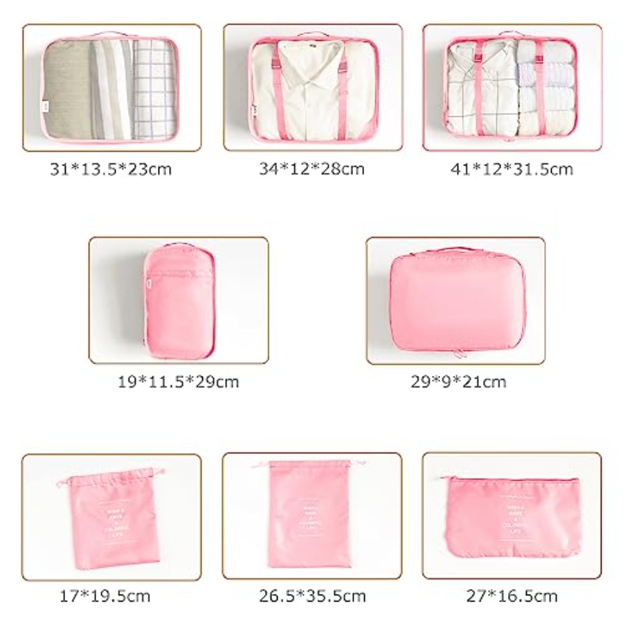 6/8 Set Packing Cubes for Suit - Travel Accessories Packing Cubes review and price