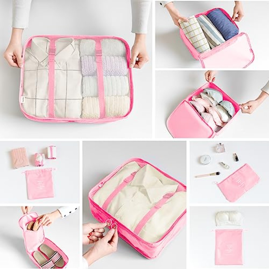 6/8 Set Packing Cubes for Suit - Travel Accessories Packing Cubes review and price