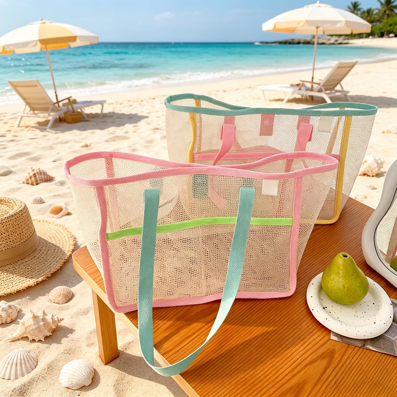Beach Bags for Women Colorful  - Travel Accessories Gifts review and price