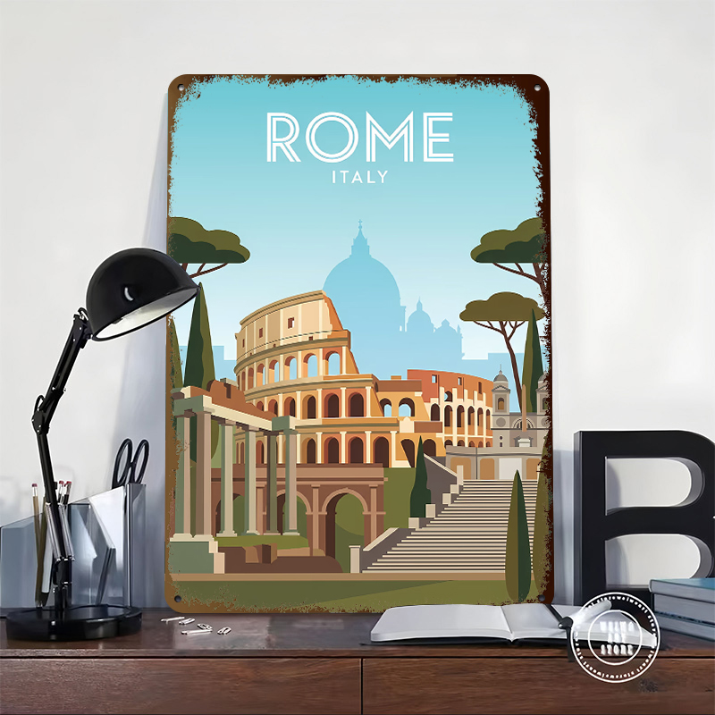 Rome Travel Metal Poster Wall  - Travel Accessories Rome review and price