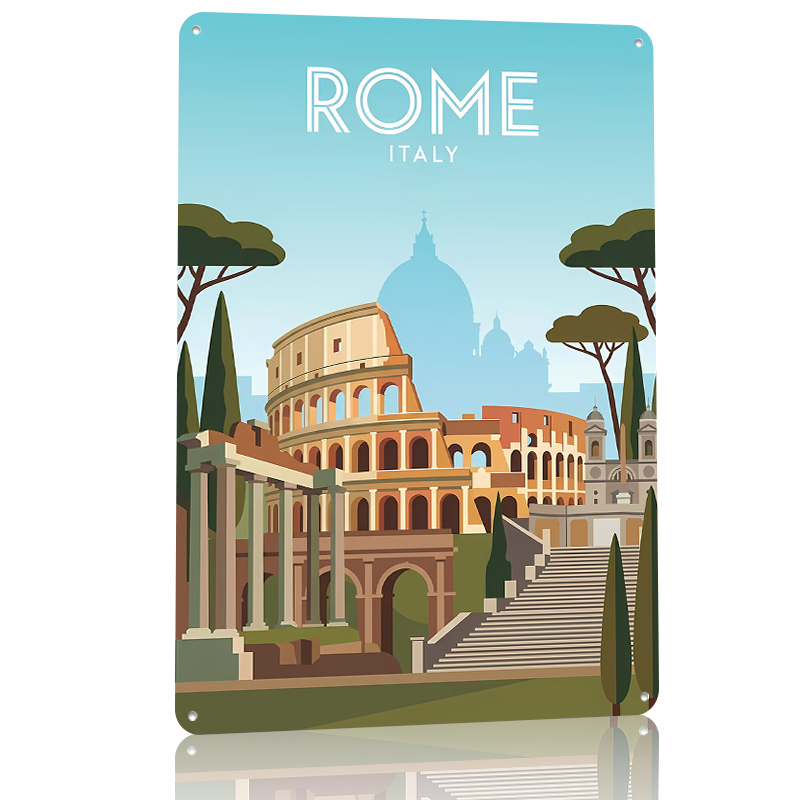 Rome Travel Metal Poster Wall  - Travel Accessories Rome review and price