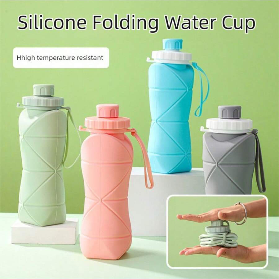1Pc 600mlLarge Collapsible Sil - Water Bottle Collapsible review and price