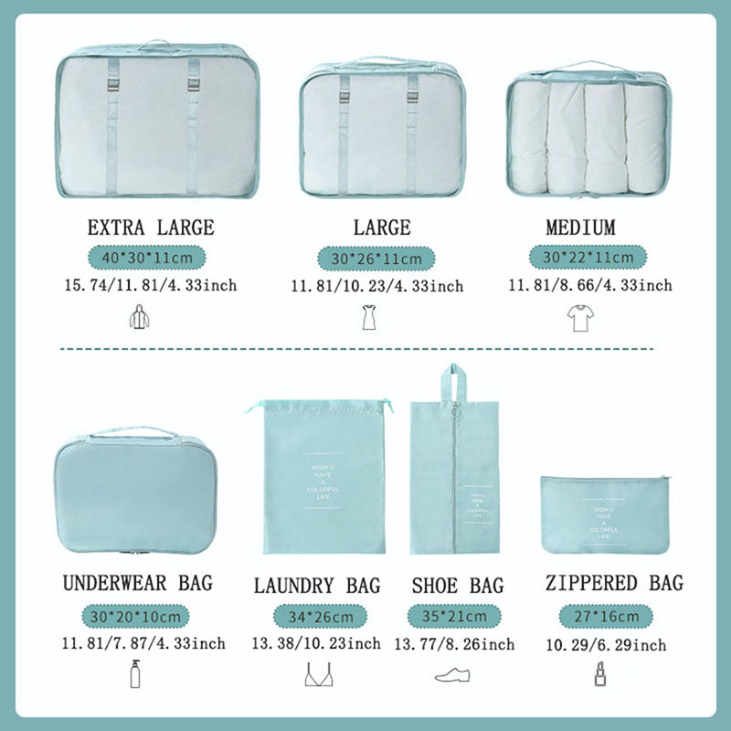 7Pcs Travel Packing Cubes Set  - Travel Accessories Gift Set review and price