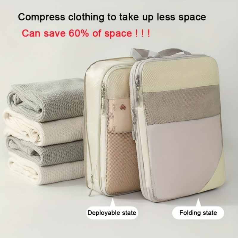5PCS Compression Packing Cubes - Travel Accessories Packing Cubes review and price