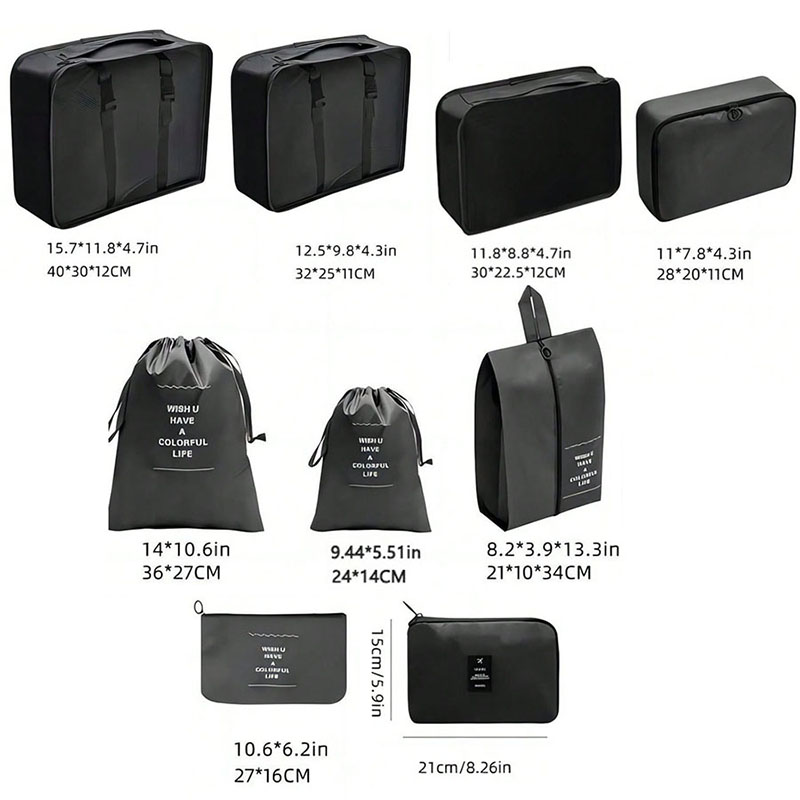 9Pcs Travel Organizer Bags Sui - Travel Accessories Packing Cubes review and price