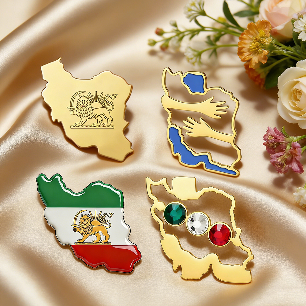 Dawapara Iran Map Shape Brooch - Travel Accessories Gift Set review and price
